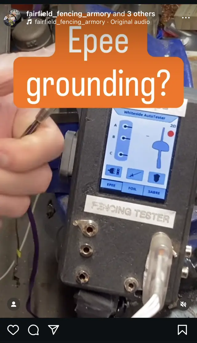 How to repair a ground fault in an epee weapon