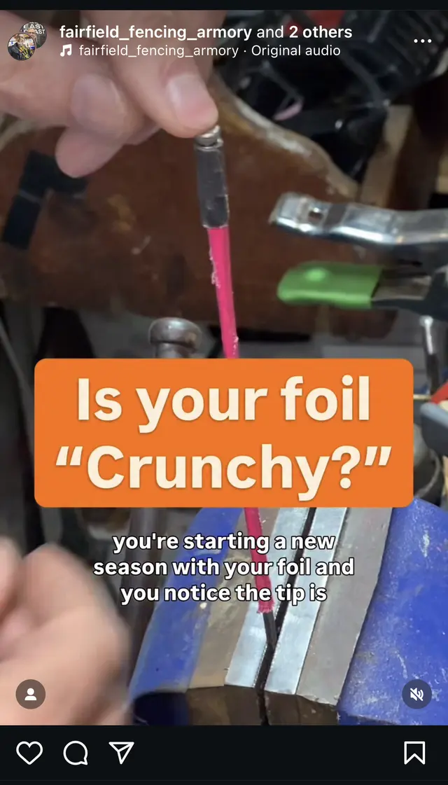 How to fix a "crunchy" foil tip